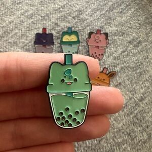 Pokemon Bulbasaur Boba Bubble Tea Enamel Pin Kawaii